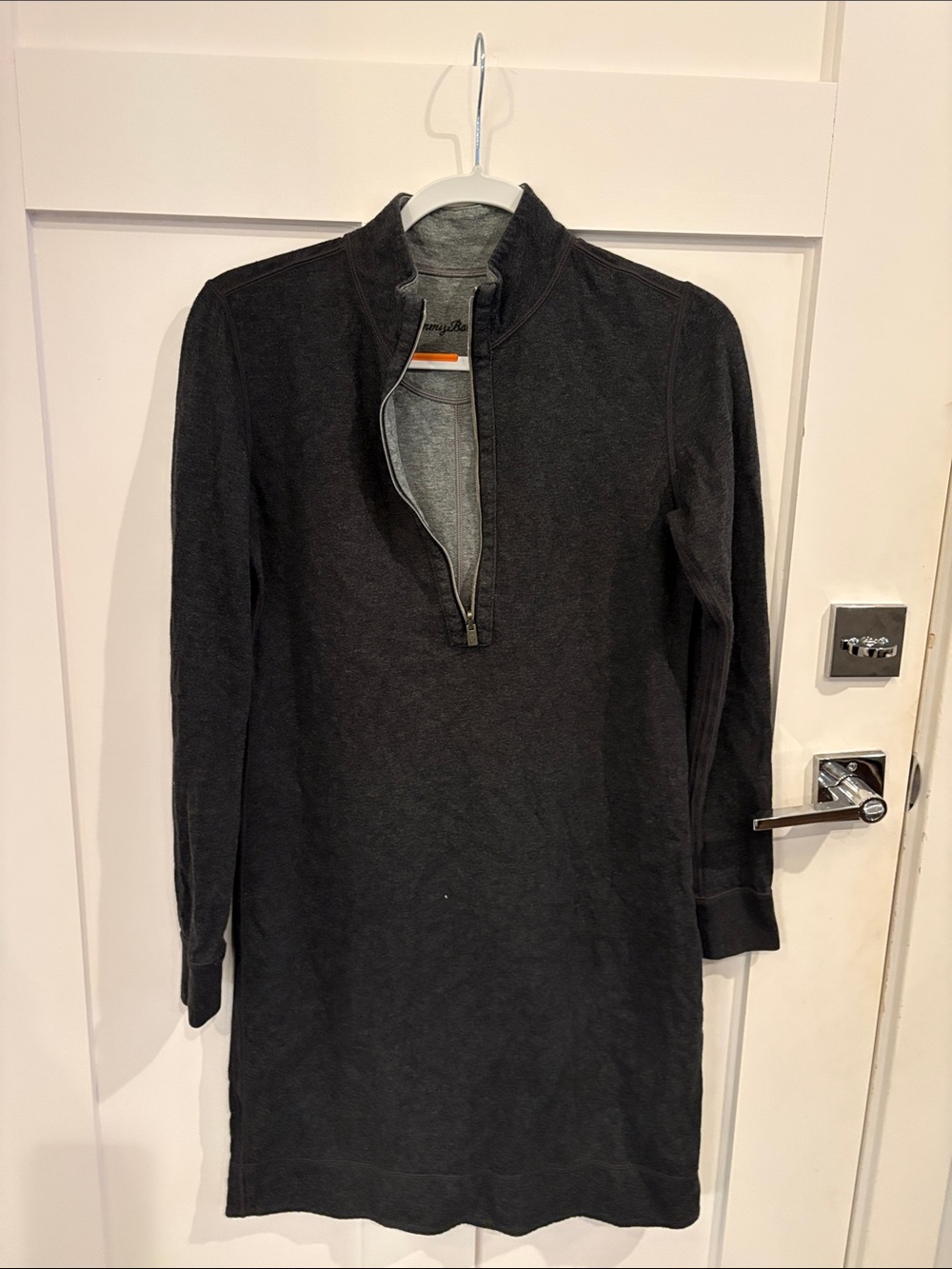 Tommy Bahama Charcoal Half-Zip Knit Dress